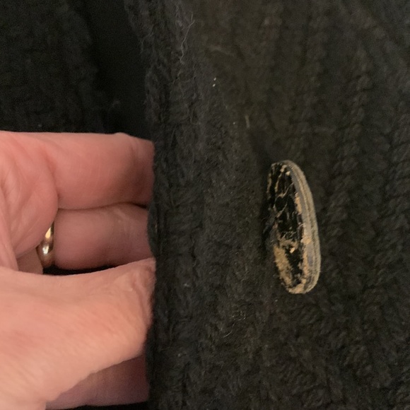 Mackage black wool jacket with leather detail in XS. - Picture 6 of 9